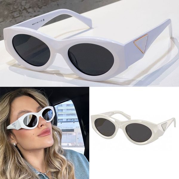 

designer symbole sunglasses sungod glasses spr20z acetate sunglasses with a sophisticated oval design with cordino per occhiali linea rossa, White;black