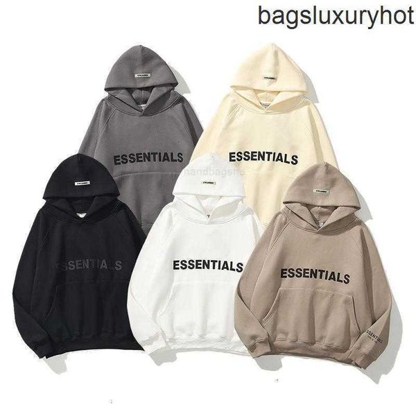 

fashion hoodie sweatshirt ess men's hooded sweater set plush, Black