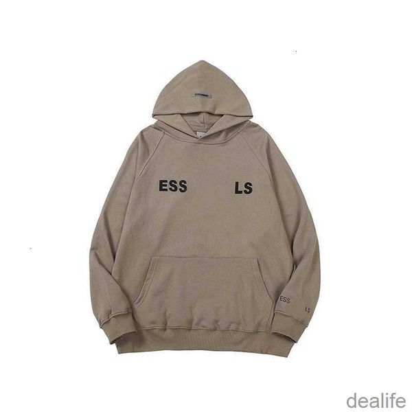 

essential designer hoodies mens womens streetwear pullover sweatshirts loose lovers letters logo fleece hoody znua, Black