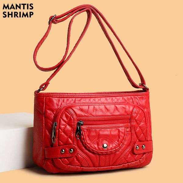 

evening bag retro brand shoulder for vintage solid color purse pu leather messenger design 230208