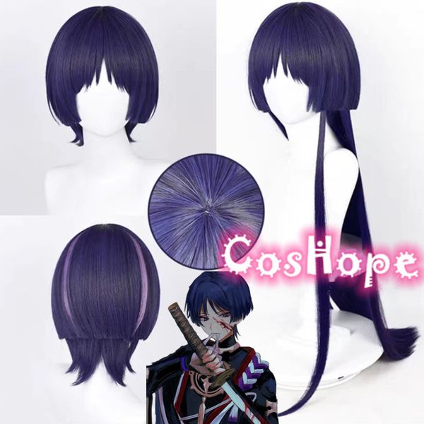 

theme costume genshin impact scaramouche cosplay blue purple black anime s heat resistant synthetic s halloween 230208, Black;red