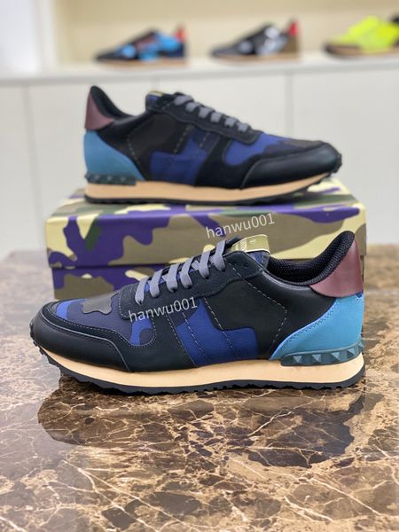 

2023 designer sneakers dress shoes leather rivets loafers casual shoes mens change sneaker platform rivets size38-46, Black