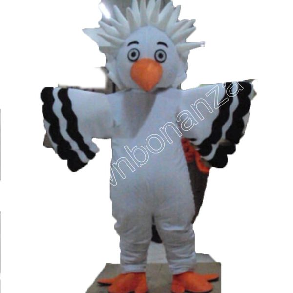 

halloween white big bird eagle mascot costumes cartoon character outfit suit xmas outdoor party outfit size promotional advertising clothing, Red;yellow