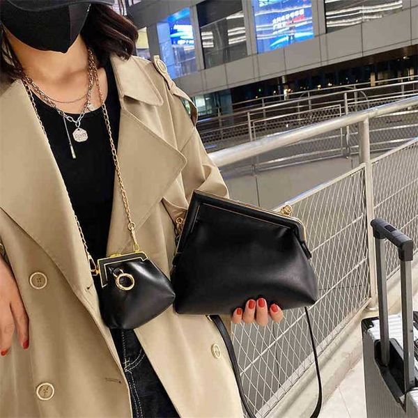 

20% off handbag 2023 new bag female solid color geometric shoulder messenger high-end buckle