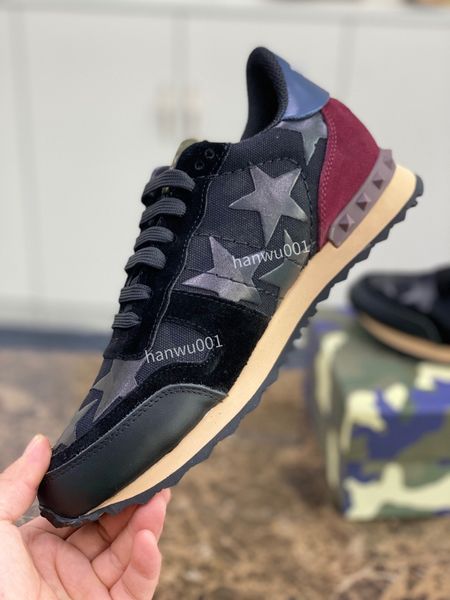 

classic white casual dress shoes leather lace-up sneaker lady designer running trainers letters shoe flat rivet men sneakers, Black