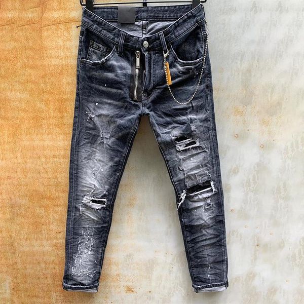 

dsquare jeans d2 mens jens rips stretch black jeans fashion dsquared2 dsquared 2 dsq 2 slim fit washed motocycle denim pants panelled italy, Blue
