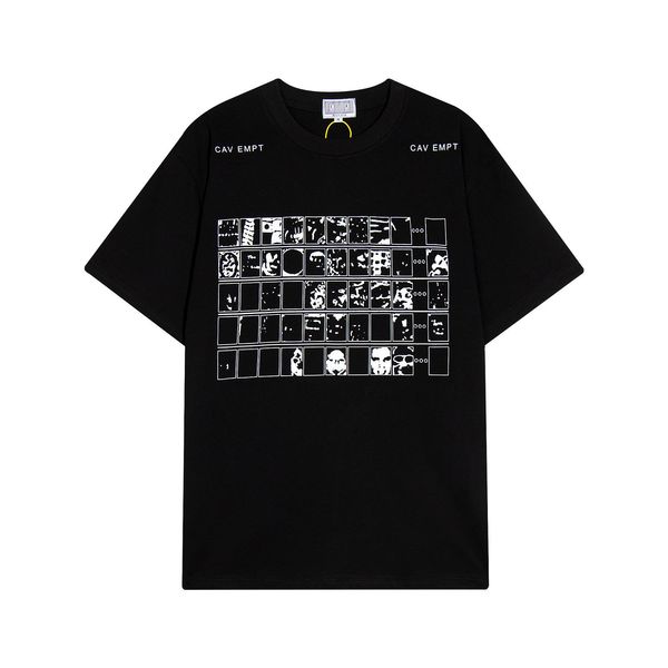 

23ss white print t shirt men's plus tees women cotton tee high street summer, Black;brown