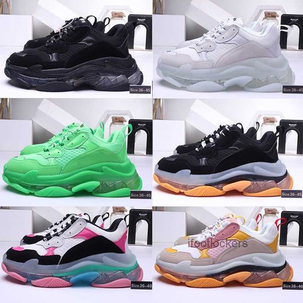 

17fw triple-s casual shoes paris old dad trainers white black green men women sneakers eur 36-45