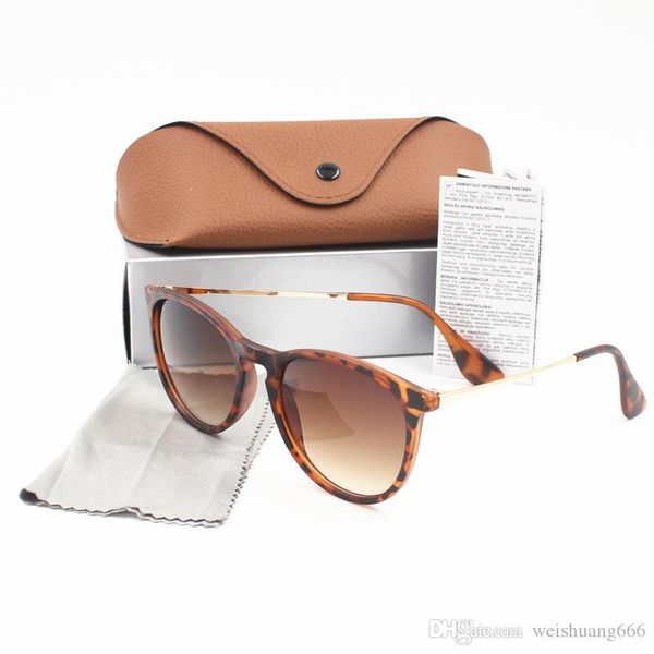 

luxury sunglasses fashion sunglasses to premium glasses sunglasses designer men's women brown case black metal frame dark 50mm lens, White;black