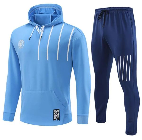 

kids haaland hooded half zipper man city training suit tracksuit men 21/22/23 long sleeve man sportswear football 2021 2022 boys girls surva, Black