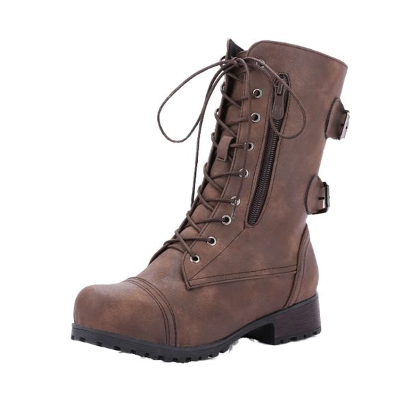 

new in women&#39s boots lace-up leather fashion riding boots shoes for women
