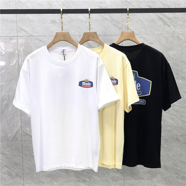

23ss print t shirt men's plus tees women cotton tee high street summer, Black;brown