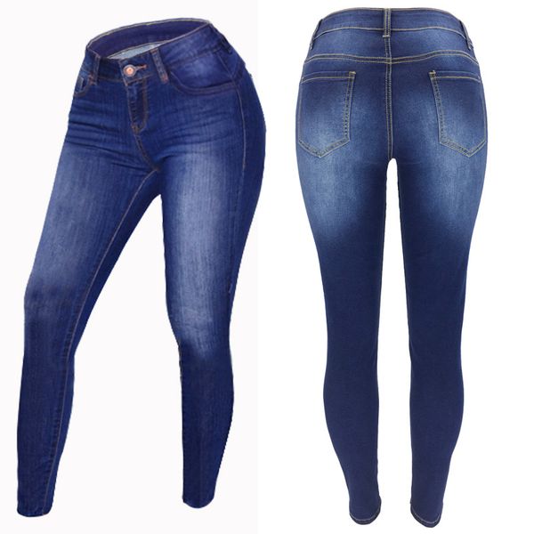 

new jeans low-waist women's pencil pants jeans y9015, Blue