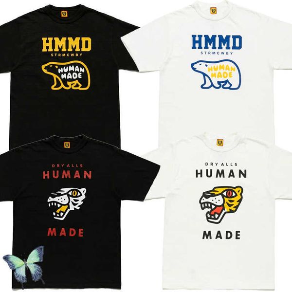 

men's t-shirts human made t shirt original tag tiger tshirt humanmade collection j230208, White;black