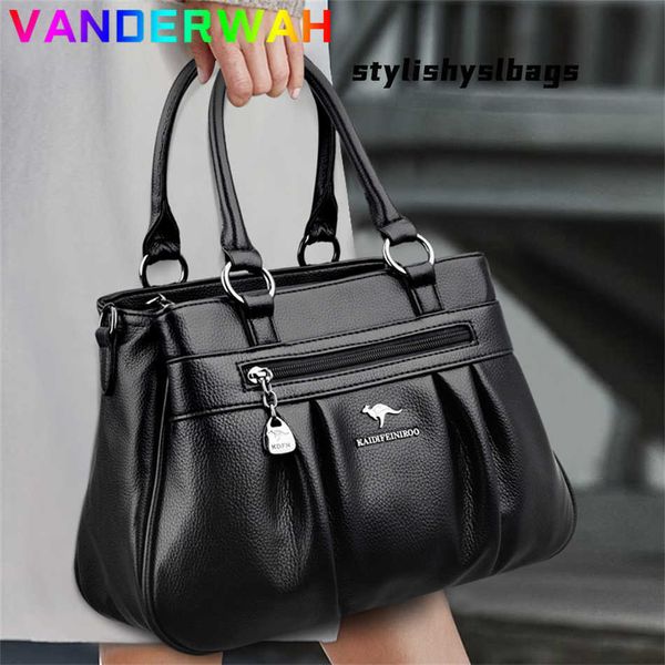 

totes quality women's leather handle bag female shoulder crossbody shopper sac bolsa feminina luxury designer lady ruched handbags 0208