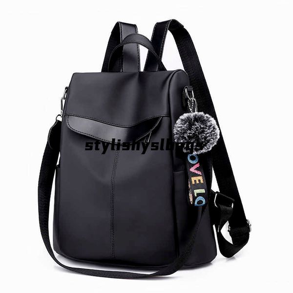 

backpack 2023 waterproof oxford cloth women backpack black gray nylon travel backpack fashion school bags casual lides shoulder bags 020823h