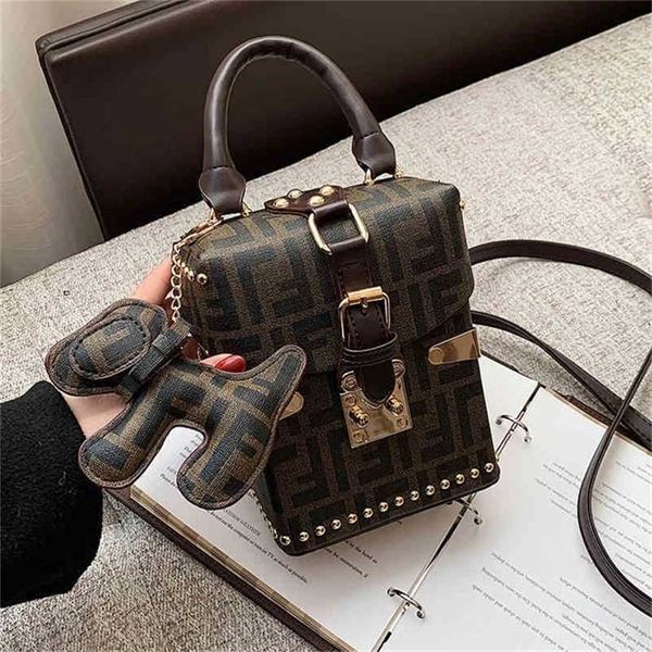 

20% off handbag 2023 new bag luxury hand small suitcase box version red printing diagonal cross
