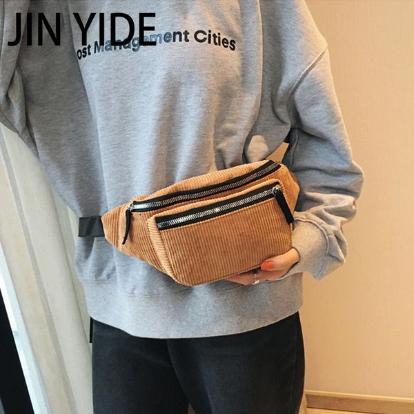

waist bags women corduroy ladies designer canvas fanny pack fashion brown money phone chest banana female bum belt phone 230208