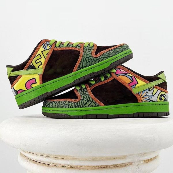 

authentic dunks de la soul shoes safari altitude green baroque brown low men women sports outdoor sneakers with original box 789841-332