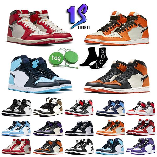 

2022 jumpman 1 basketball shoes men 1s lost found true university blue hyper royal panda dark mocha bred shadow unc smoke grey women sports