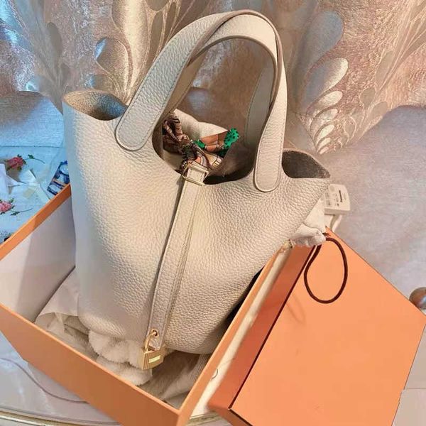 

designer herme shoulder bags for women online outlet bag 2023 new style food basket women's leather bucket smaci27