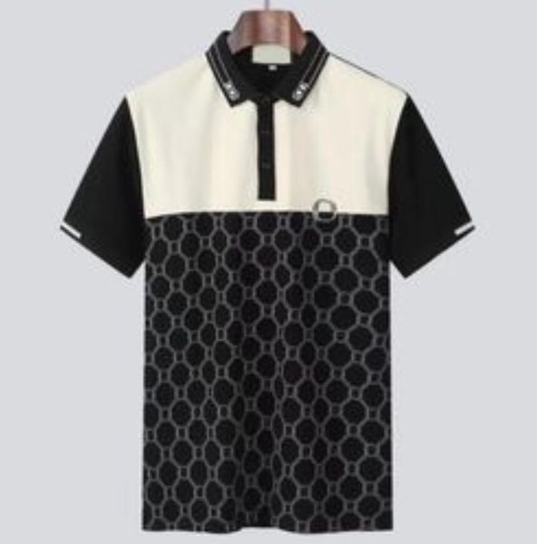 

men's polos brand clothing luxury designer polo shirt mens casual fashion g letter print embroidered t-shirt, White;black