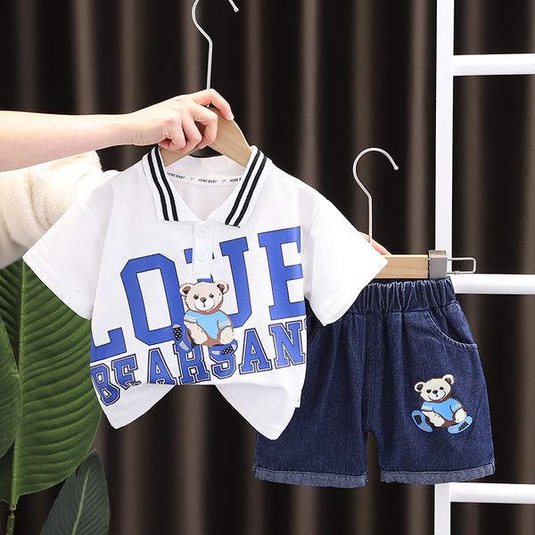 

Baby Boys Summer Clothing Sets Kids Casual Cotton T-shirt Shorts 2pcs Tracksuits for Baby Boys Infant Sports Suits Clothes, Blue