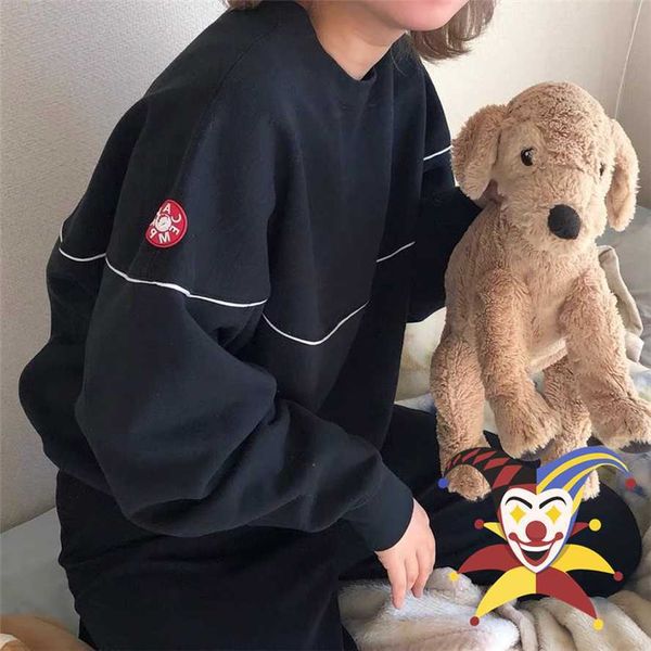 

men's hoodies sweatshirts cavempt c.e white line crew neck crewneck men woman 1 1 high-quality sweatshirts cav empt hoodie t230111, Black