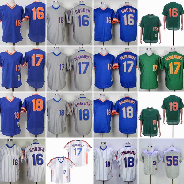 

movie mitchell and ness baseball 16 dwight gooden jerseys vintage stitched 17 keith hernandez 18 darryl strawberry 56 tug mcgraw gray 1965 j, Black
