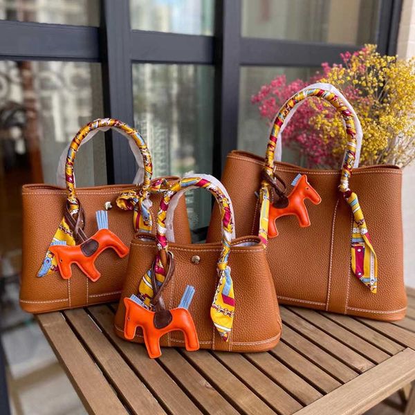 

herme garden party bags online storenew leather garden bag fashion simple large capacity portable tote wide shoulder strap commuting bucket