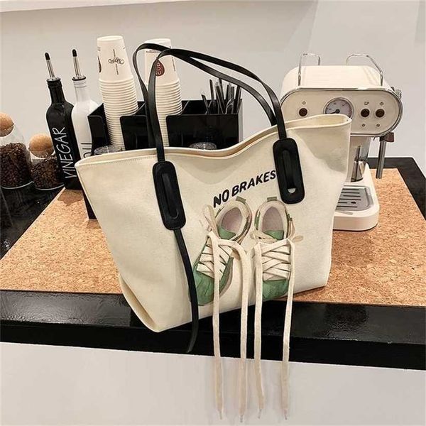 

30% off handbag 2023 new bag canvas women's large capacity personalized shoulder leisure class commuting tote