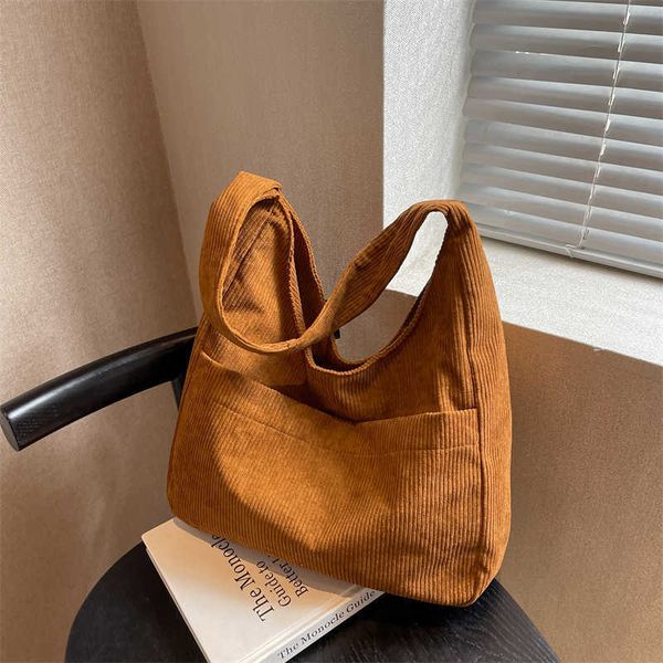 

corduroy large capacity shoulder bags for women girl fashion causal tote bag designer purses and handbags female shipping bag
