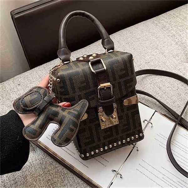 

32% off handbag 2023 new bag luxury hand small suitcase box version red printing diagonal cross