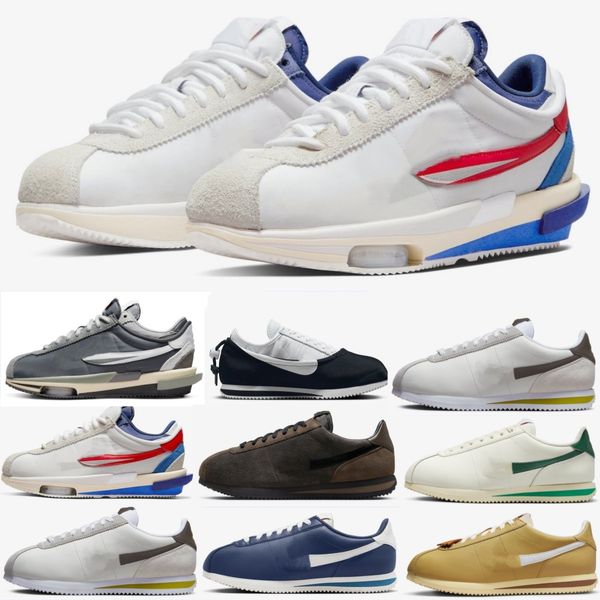 

mens running shoes zoom classic cortez leather 4.0 og royal fuchsia 50th gump 23 midnight navy clotez brown sail green iron grey white blue