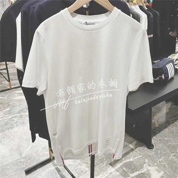 

t-shirts tom tee brown short sleeve round neck 23ss stripe leisure casual fashion designer classic polo shirt summer back slim fit half men&, White;black
