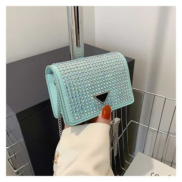 

30% off handbag 2023 new bag sense lipstick women's chain diamond studded shoulder messenger armpit portable hot