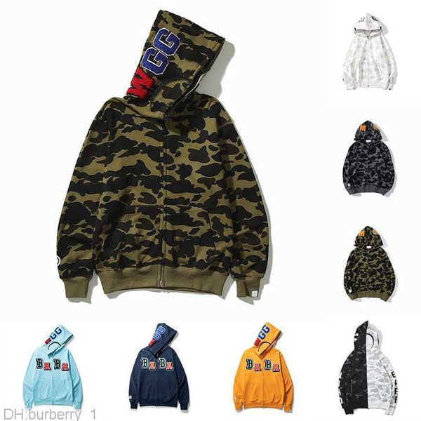 

high1 quality shark hoodies mens womens fashion men designers hoodys stylist cartoon sharks printing hoodie jacket man casual sweatshirtshz1, Black