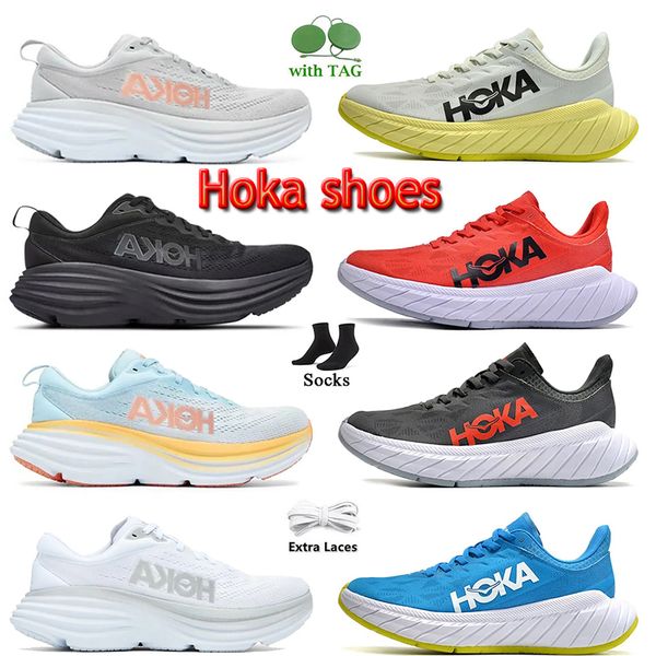 

shoes casual new hoka hokas one bondi 8 triple black white harbor mist lunar rock carbon x 2 coral clifton summer light walking sneakers