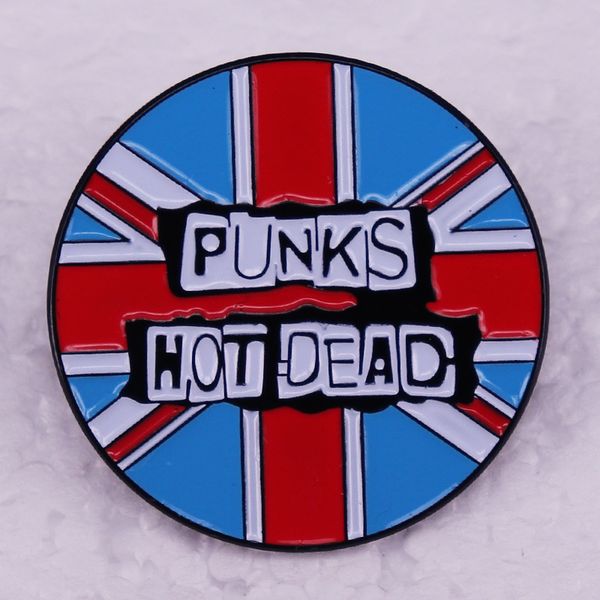 

punk rock music punks not dead brooch badge cute anime movies games hard enamel pins collect metal cartoon brooch backpack hat bag collar la, Blue