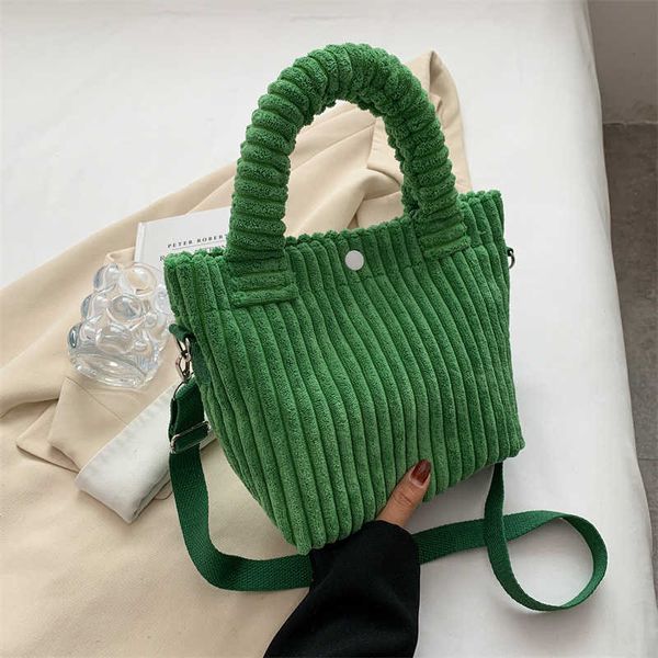 

fashion corduroy women's bag 2022 trend new handbags versatile bucket shoulder bags female nylon button crossbody bags