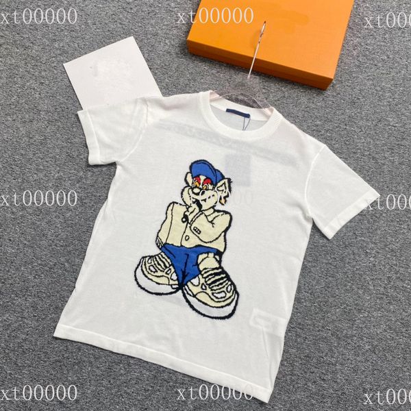 

23ss designer letter printed t shirts tee sweatshirt fashion high street short sleeves summer casual t-shirt breathable men women crew neck, Black;brown