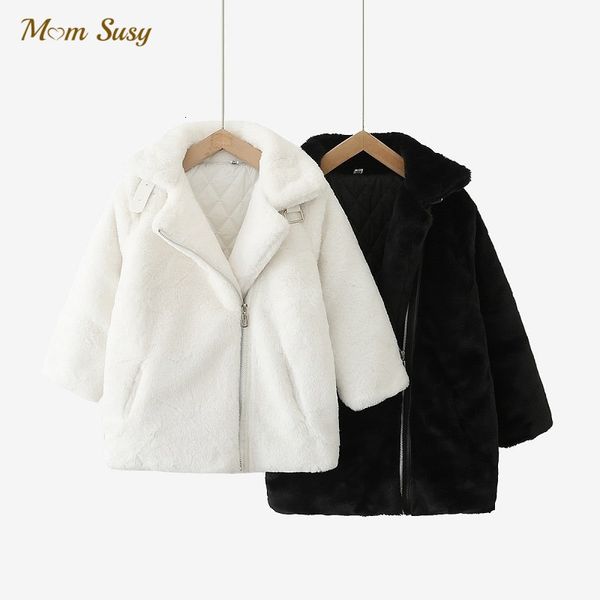

coat fashion baby girl boy faux fur jacket winter toddler teen child warm thick cotton padded outwear clothes 2 14y 230208, Blue;gray