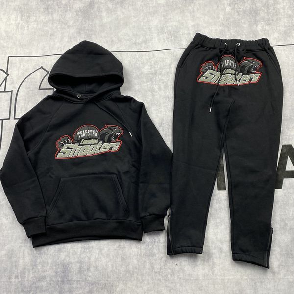 

mens hoodies sweatshirts trapstar london tiger head towel embroidered hoodie men woman fleece sweater hooded 230209, Black