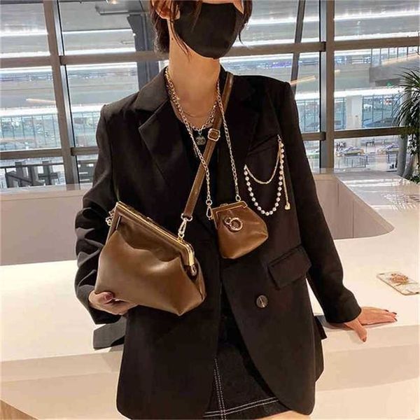 

10% off handbag 2023 new bag version female solid color messenger high-end