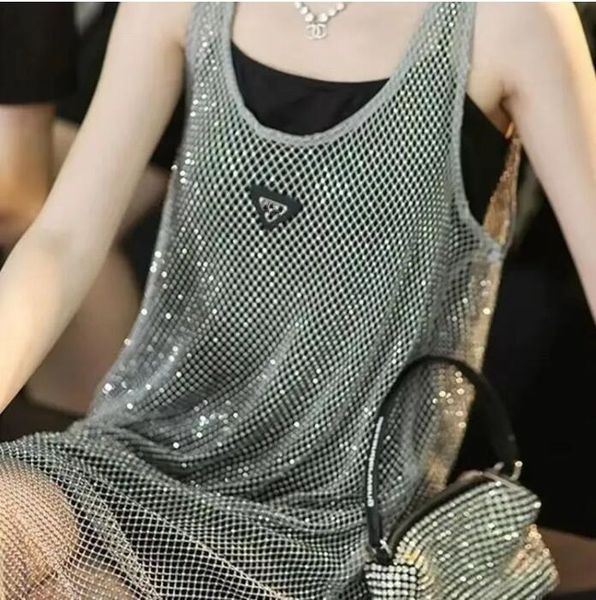 

designer runway summer 2022 women's t-shirt fashion chain tanks ladies elegant letter women sleeveless casual tank top, White