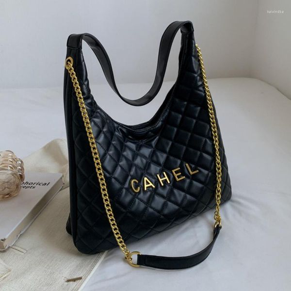 

evening bags luxury pu leather chain shoulder crossbody tote for women vintage women's designer big handbag trend female armpi252j