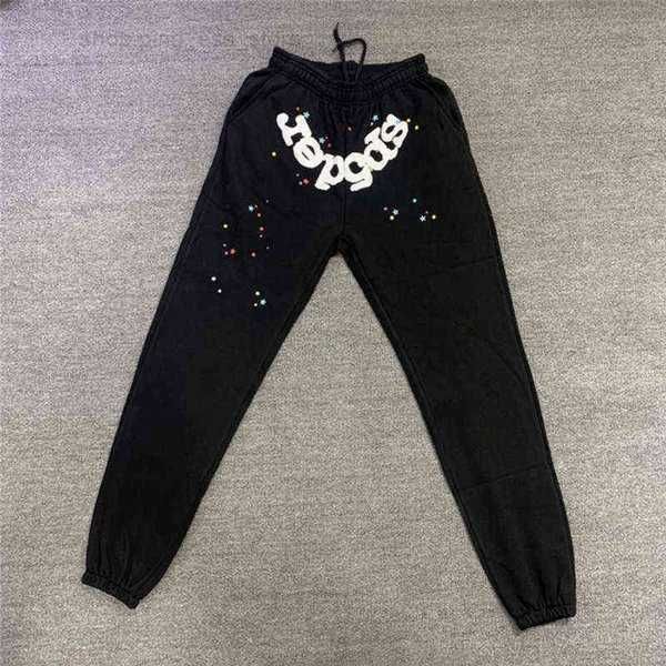 

puff print sp5der young thug 555555 angel hoodie women high heavy fabric spider web sweatshirts 7 znpy, Black