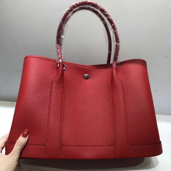 

herme garden party bags online storeh home layer lychee grain cowhide leather shoulder strap 25/30/36cm garden bag portable messenger lady