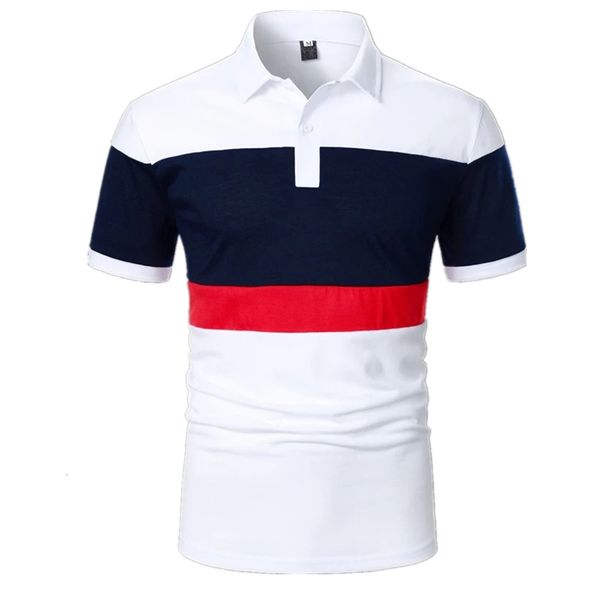 

men's polos men polo men shirt short sleeve polo shirt contrast color polo clothing summer streetwear casual fashion men 230209, White;black