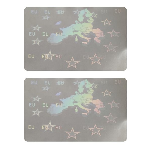 

86*54mm clear transparent custom adhesive hologram overlay sticker for id cards